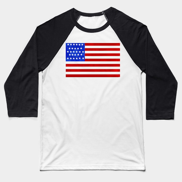 'Merican flag Baseball T-Shirt by TeeCupDesigns